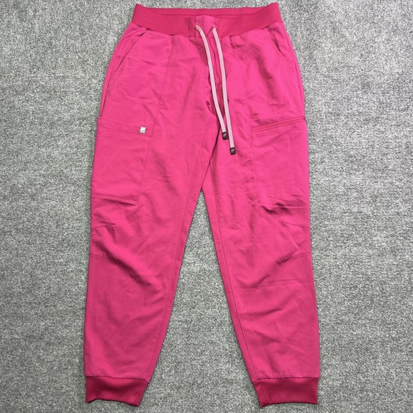 Fabletics Pants - Fabletics Jogger Pants Womens M Pink Woven Elastic Waist Pockets Stretch Lounge